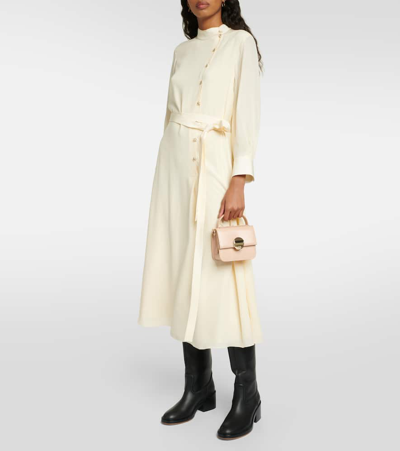 Chloé Silk Midi Dress In White