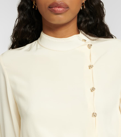 Chloé Silk Midi Dress In White