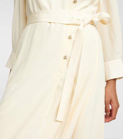 Chloé Silk Midi Dress In White