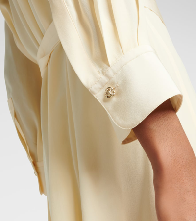 Chloé Silk Midi Dress In White