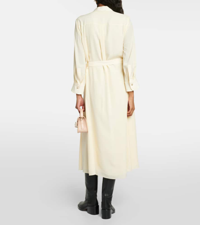 Shop Chloé Silk Midi Dress In White