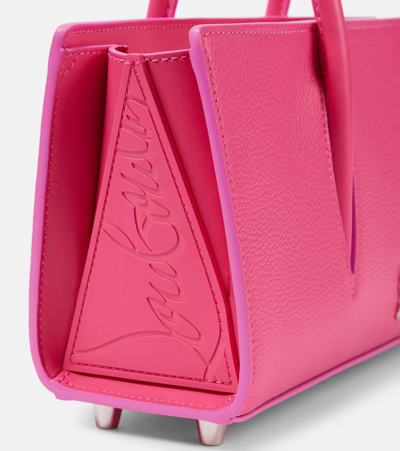 Christian Louboutin Women's Small Paloma Spiked Leather Baguette Bag In Pink