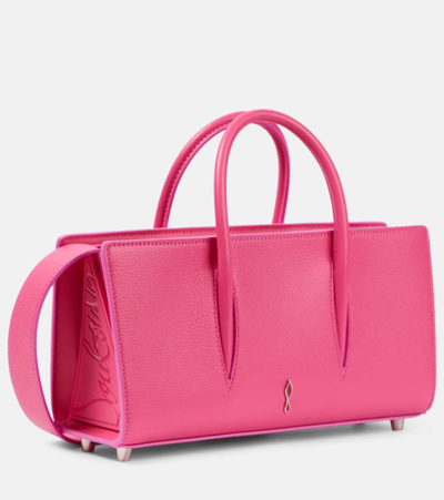 Christian Louboutin Women's Small Paloma Spiked Leather Baguette Bag In Pink