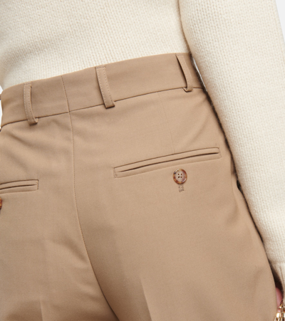 Totême Pleated Straight Pants In Beige