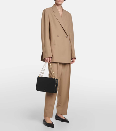 Totême Pleated Straight Pants In Beige