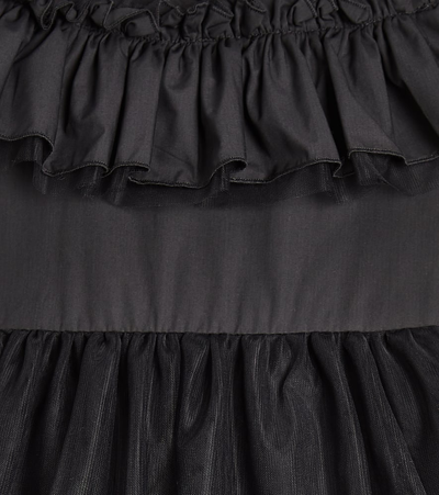 Shop Monnalisa Abito Con Gala Tulle Dress In Black