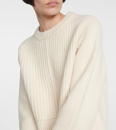 Shop Totême Wool Sweater In White