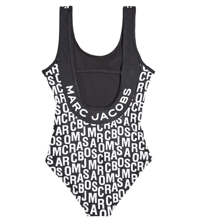 Shop Marc Jacobs Logo Printed Swimsuit In Black