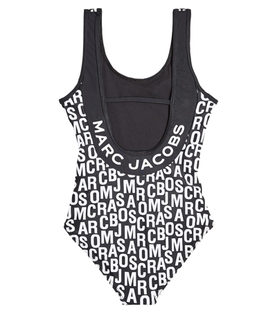 Marc Jacobs Logo-print Scoop-neck Swimsuit In Black