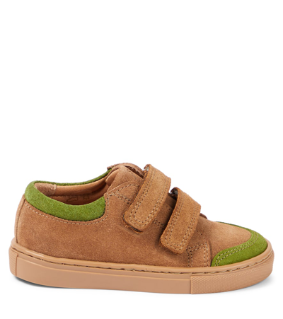 Petit Nord Low Leather Sneakers In Neutrals