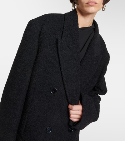 Shop Acne Studios Double-breasted Wool-blend Coat In Black