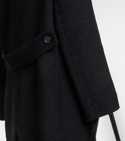 Shop Acne Studios Double-breasted Wool-blend Coat In Black