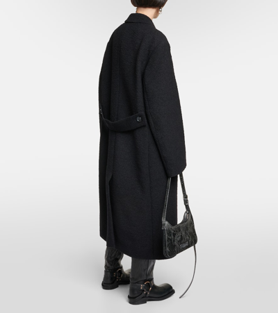 Shop Acne Studios Double-breasted Wool-blend Coat In Black