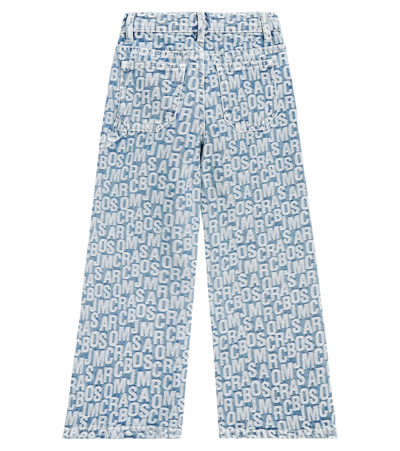 Shop Marc Jacobs Logo Printed Jeans In Blue