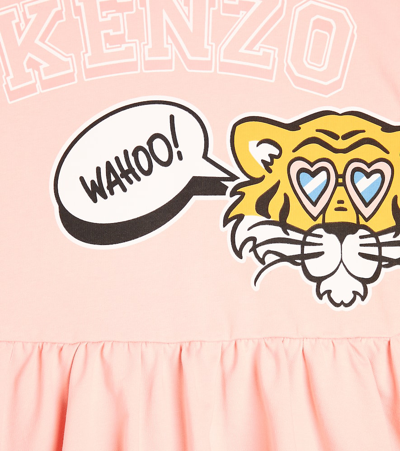 Shop Kenzo Tiger Cotton Jersey Dress In Pink