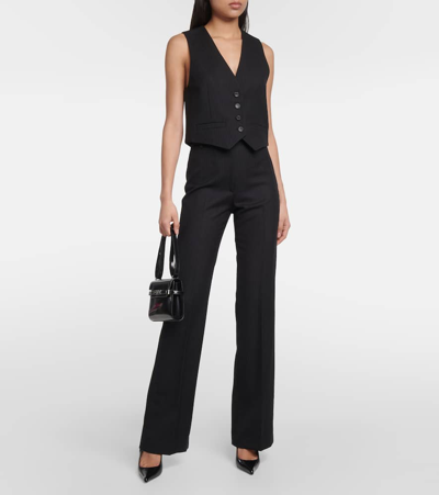 Nili Lotan Ismael Pinstripe Tailored Vest In Black