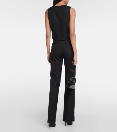 Nili Lotan Ismael Pinstripe Tailored Vest In Black