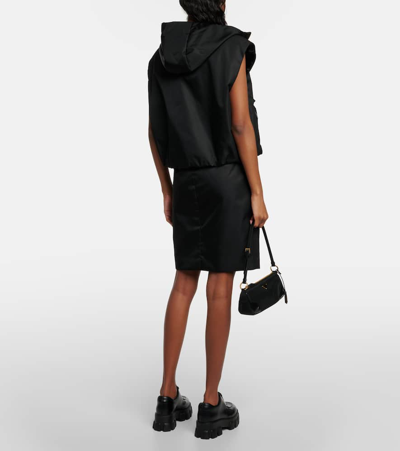 Prada Re-nylon Pencil Skirt In Black