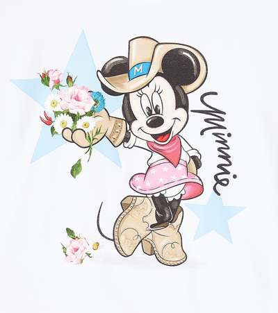 Monnalisa Minnie Cotton Dress In White