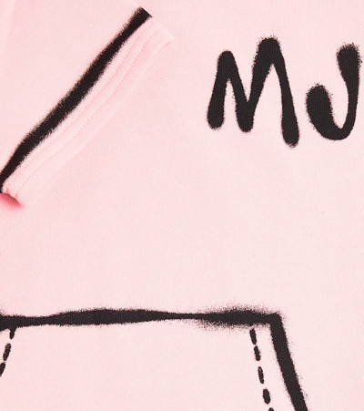 Shop Marc Jacobs Trompe L'oeil Cotton Terry Dress In Pink