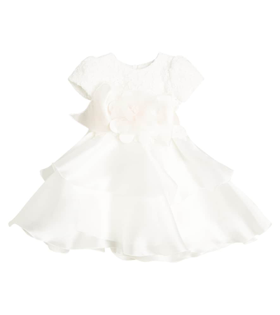 Shop Monnalisa Baby Abito Doroty Macramé Dress In White