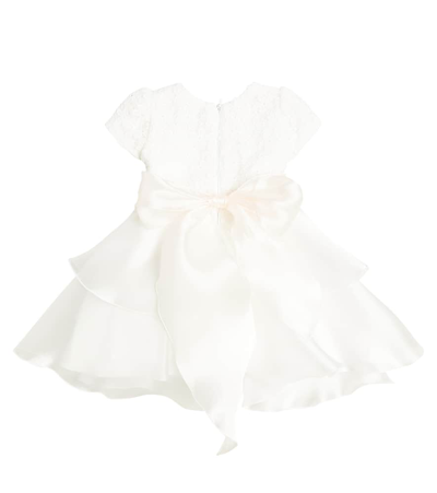 Shop Monnalisa Baby Abito Doroty Macramé Dress In White