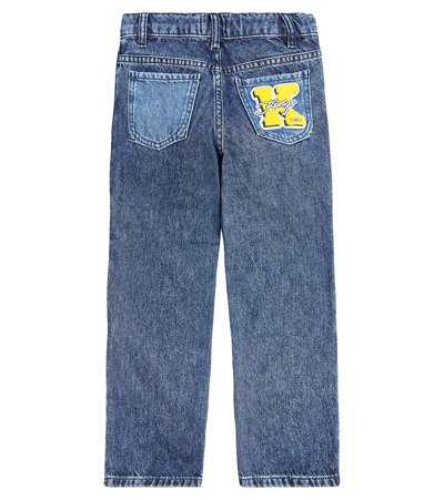 Kenzo Embroidered Jeans In Blue