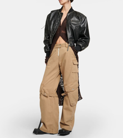 Acne Studios Mid-rise Cargo Pants In Beige