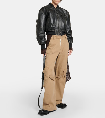 Acne Studios Mid-rise Cargo Pants In Beige