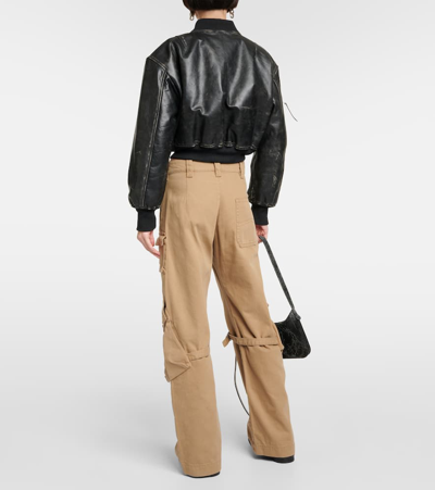 Acne Studios Mid-rise Cargo Pants In Beige
