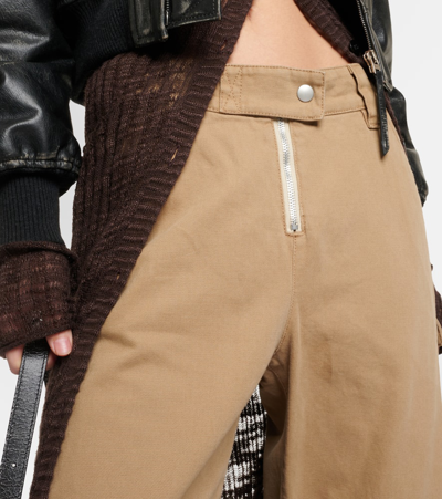 Acne Studios Mid-rise Cargo Pants In Beige