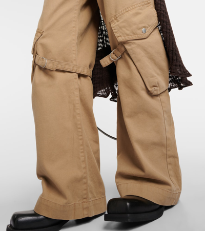 Acne Studios Mid-rise Cargo Pants In Beige