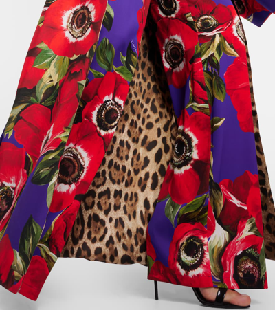 Dolce & Gabbana Floral Silk Robe In Multicoloured