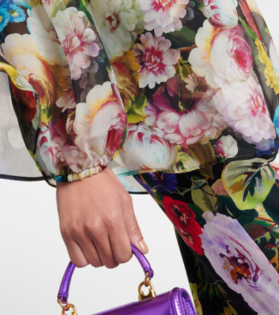 Dolce & Gabbana Floral Silk Chiffon Blouse In Multicoloured