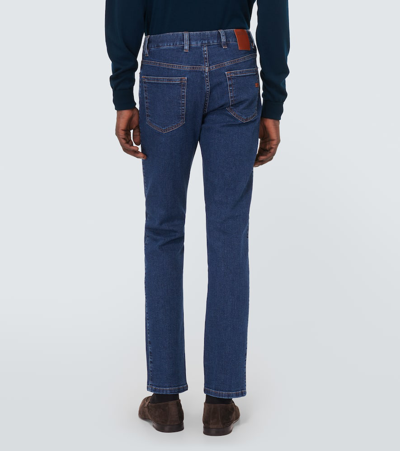 Zegna Men's Roccia Straight Leg Jeans In Blue