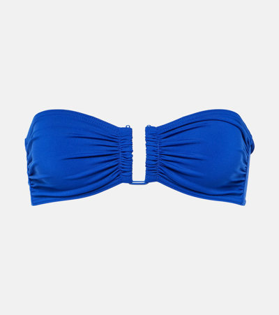 Shop Eres Show Bandeau Bikini Top In Blue