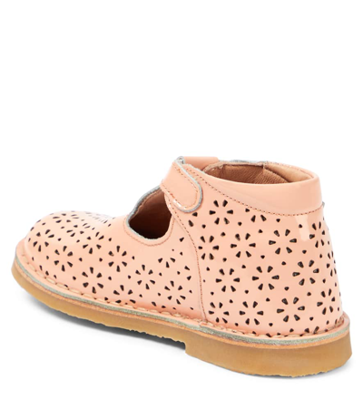 Shop Petit Nord T-bar Flower Patent Leather Loafers In Pink
