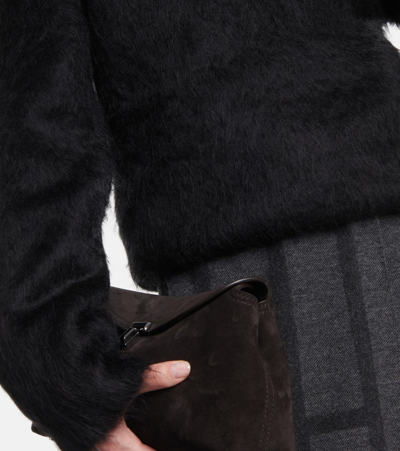 Shop Totême Alpaca-blend Sweater In Black