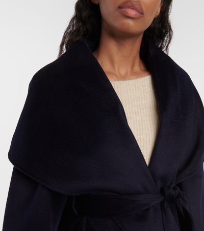Shop Tove Senta Belted Wool Coat In Blue