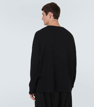 Shop Loewe Anagram Cotton-blend Sweatshirt In Black