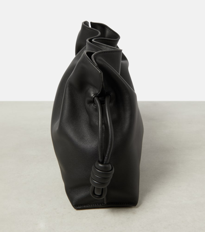 Shop Loewe Flamenco Leather Clutch In Black