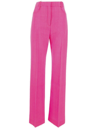 Shop Jacquemus Straight Leg Trousers In Pink