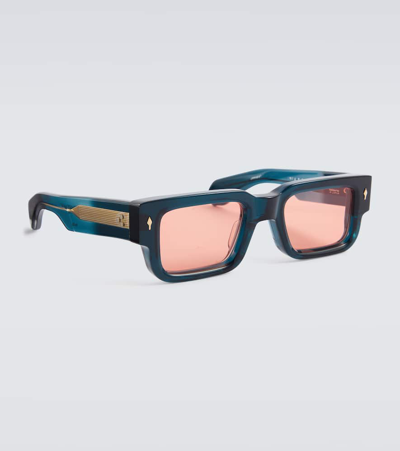Shop Jacques Marie Mage Ascari Square Sunglasses In Multicoloured