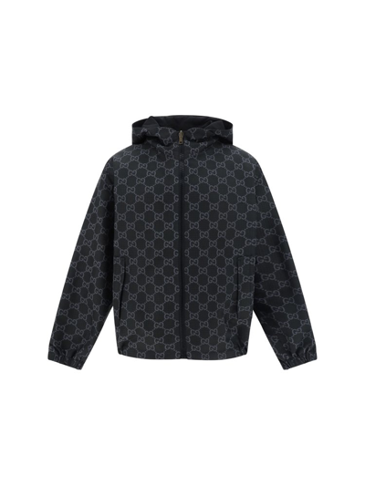 Shop Gucci Reversible Gg Ripstop Jacket In Multi