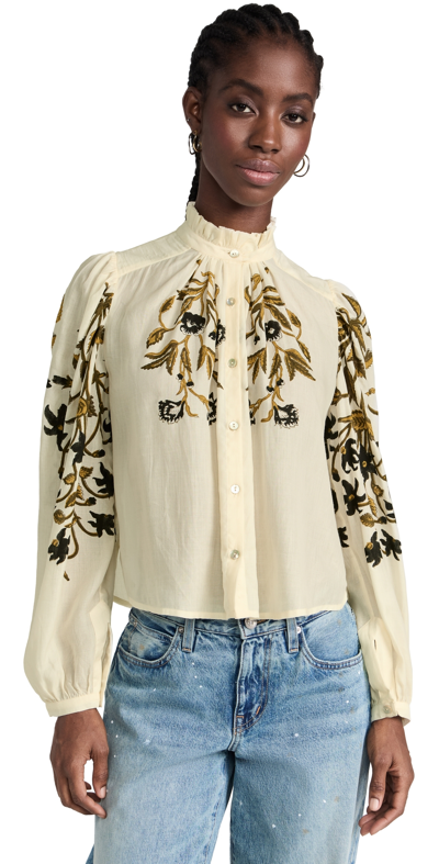 Shop Alix Of Bohemia Annabel Olive Lily Valley Shirt Lily