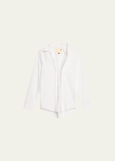 Shop R13 Foldout Long-sleeve Shirt In White