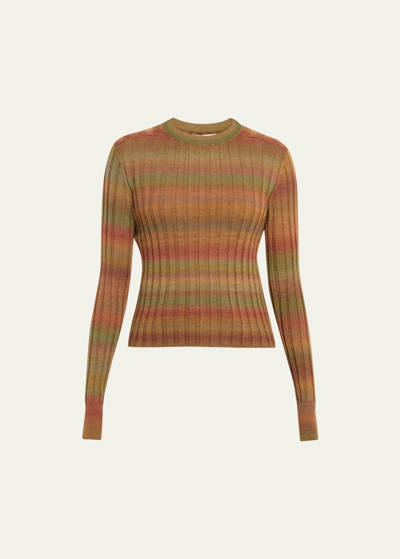 Shop Re/done Poor Boy Ribbed Sweater In Bayleafcom