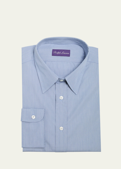 Shop Ralph Lauren Men's Harrison Cotton Slim-fit Dress Shirt In Blue