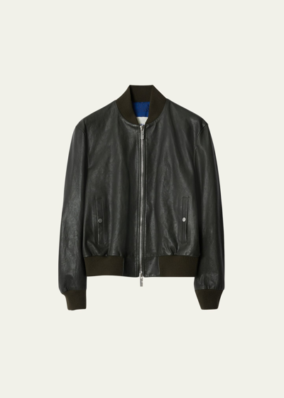 Burberry leather jacket mens online