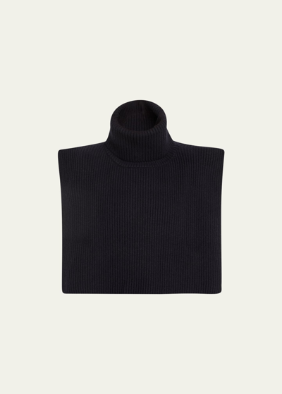 Shop The Row Eppie Cashmere Rib Turtleneck Collar In Royal Blue